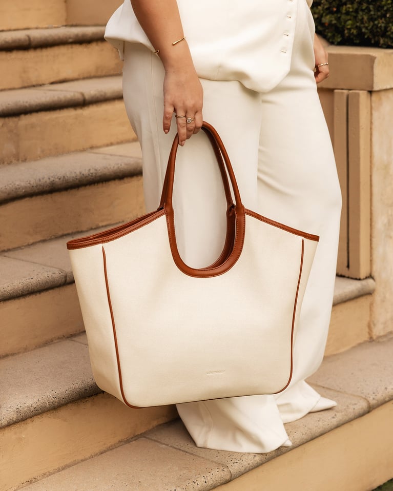 Louenhide Alexandra Tote Bag Canvas Tan