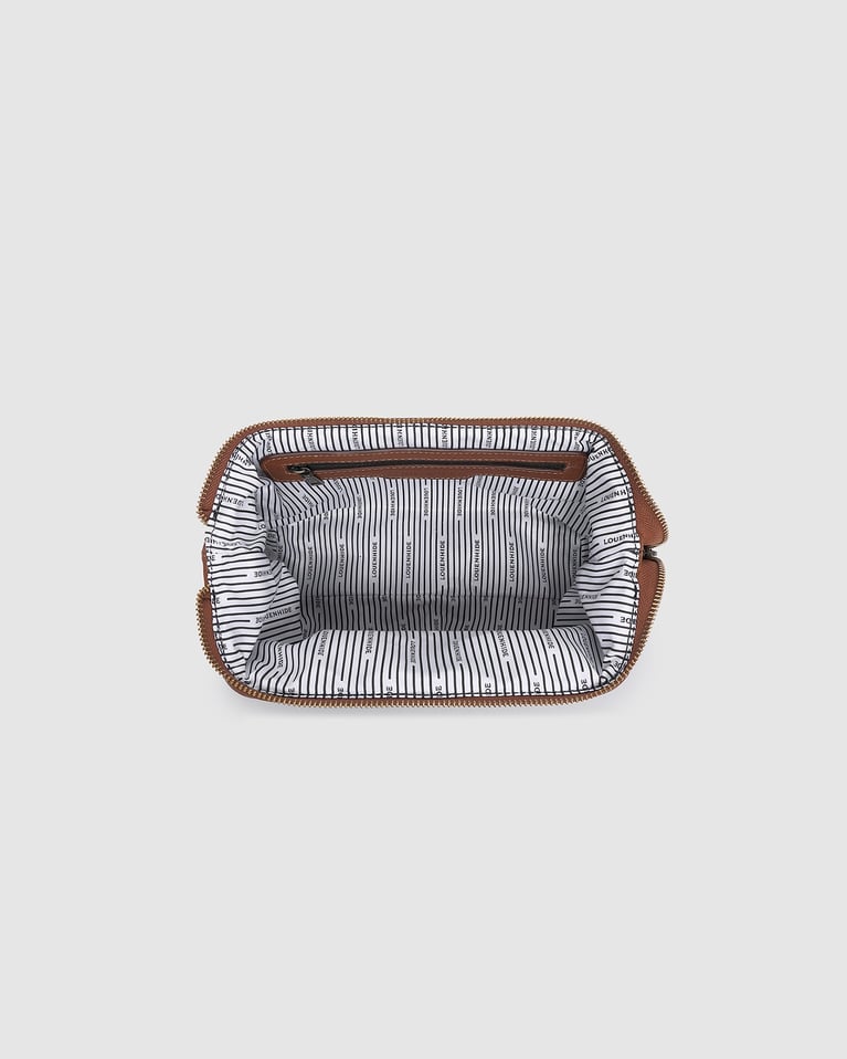 Louenhide Albie Cosmetic Case Saddle Cognac