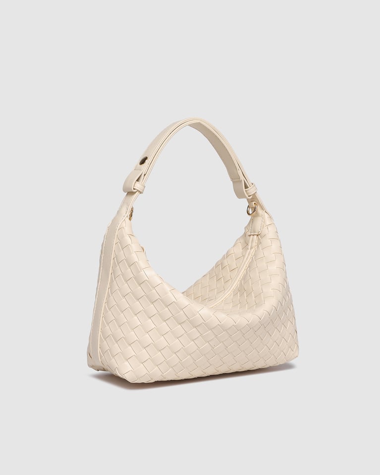 Louenhide Madeline Shoulder Bag Woven Vanilla