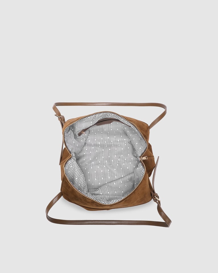 Louenhide Marissa Suede Shoulder Bag  Cognac