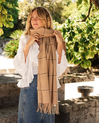 Cardiff Scarf - Camel - Lifestyle