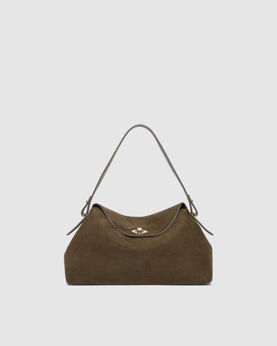 Nicole Handbag  - Suede Olive