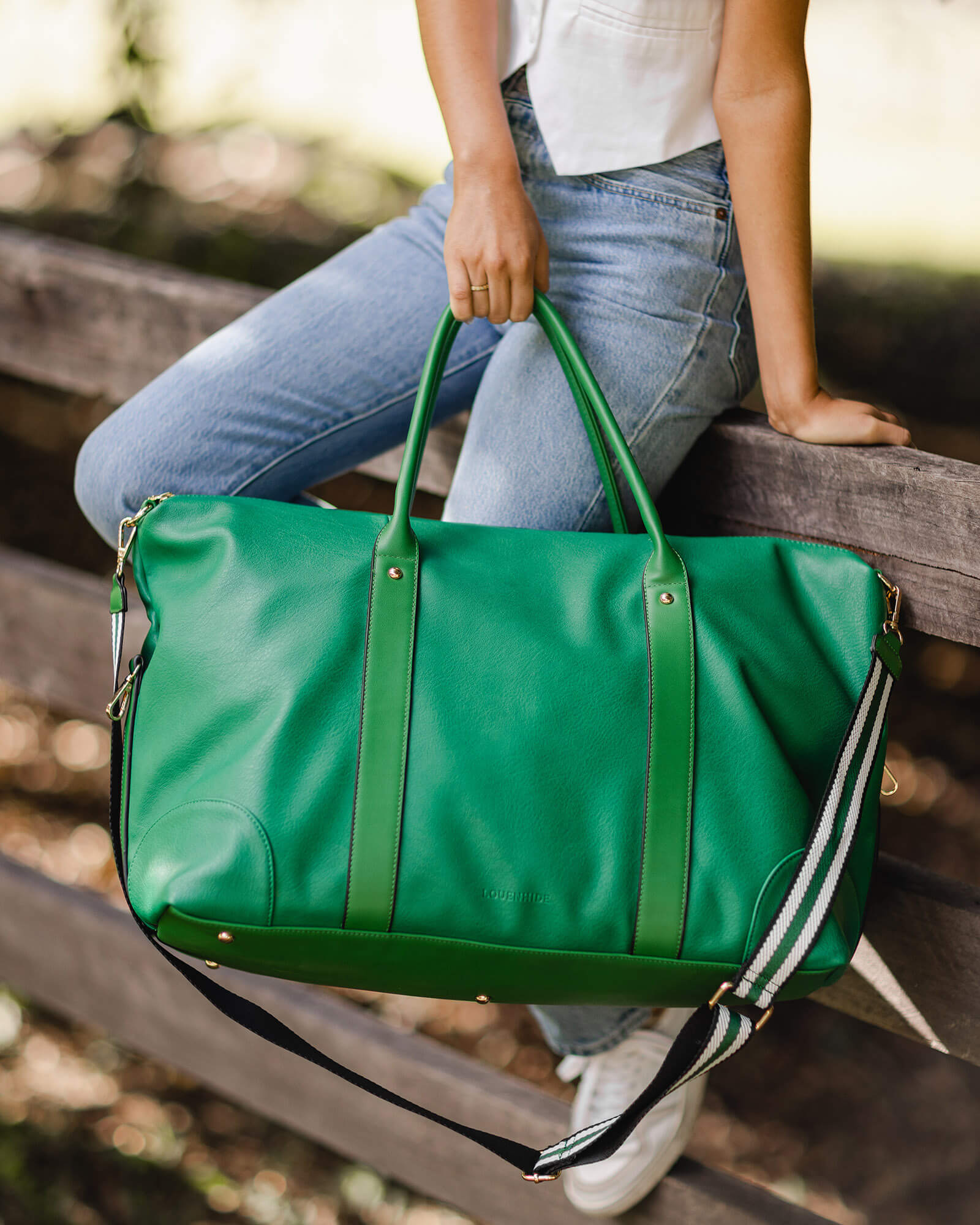 Louenhide Alexis Stripe Travel Bag Green