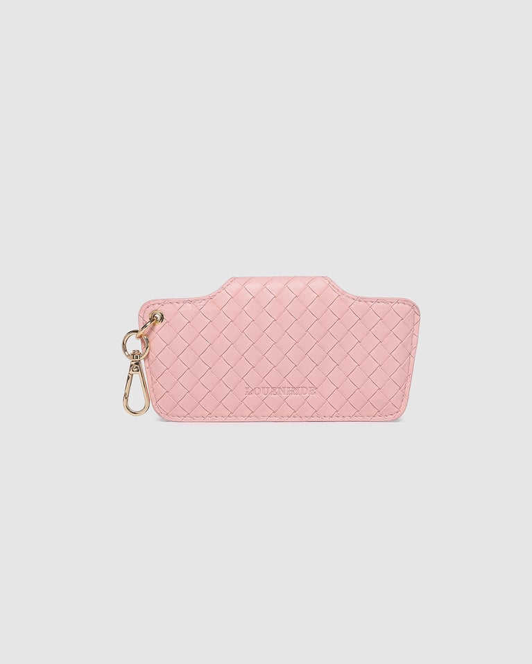 Skittle Sunglass Case Woven Pastel Pink