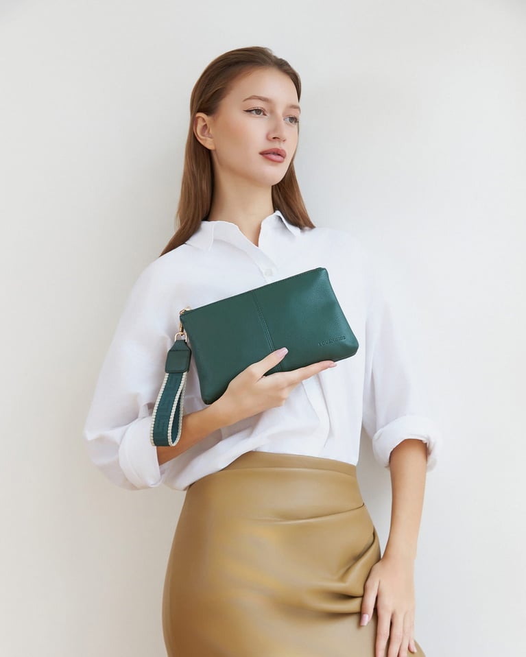 Louenhide Mimi Gia Wristlet Forest Green