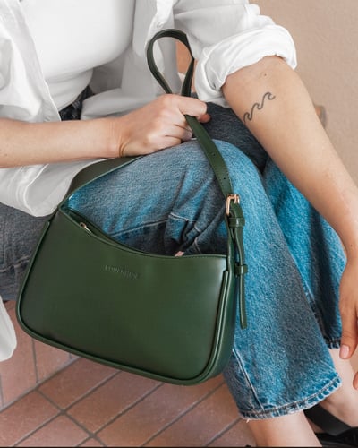 Ivy Shoulder Bag - Forest Green - Lifestyle
