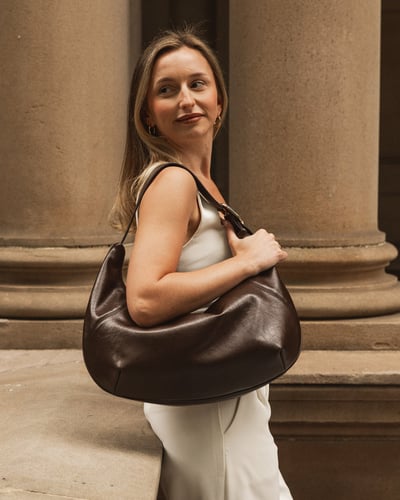 Cleo Shoulder Bag  - Chocolate - Lifestyle