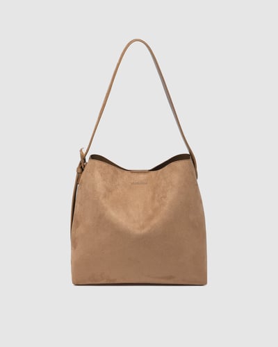 Peyton Shoulder Bag  - Suede Honey