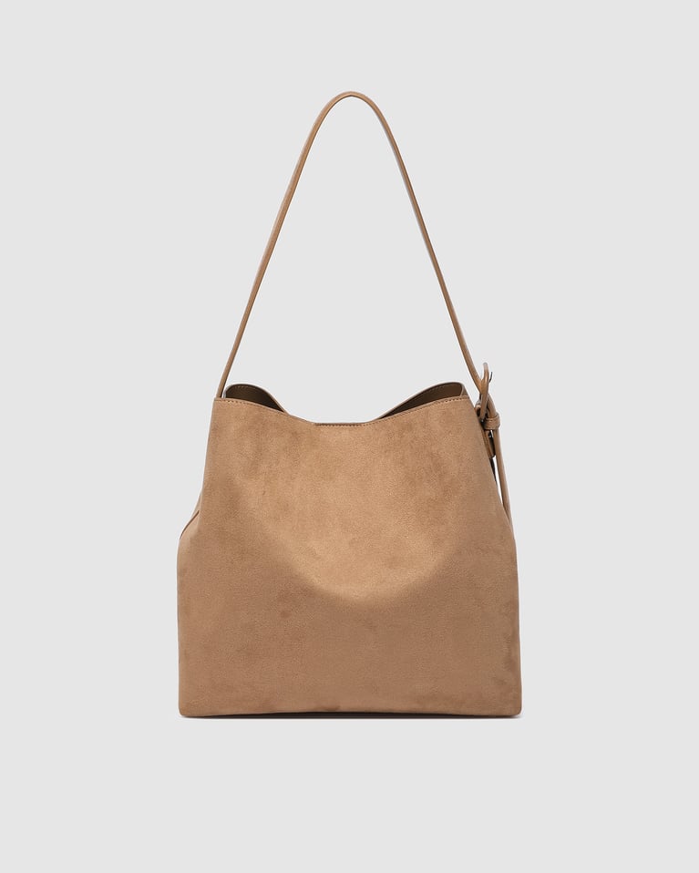Louenhide Peyton Shoulder Bag  Suede Honey