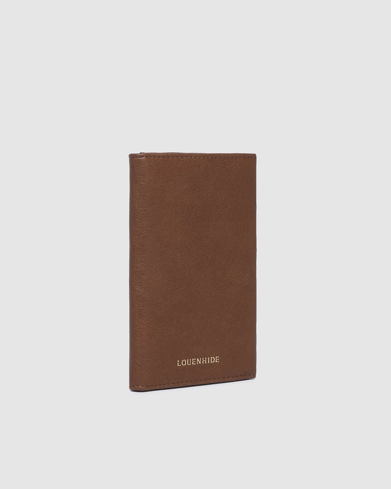 Louenhide Venice Passport Holder Saddle Cognac
