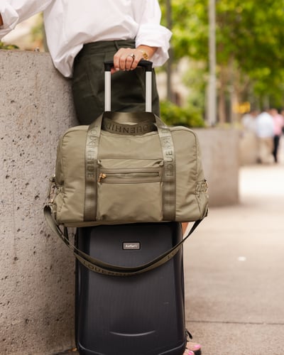Jenn Nylon Travel Bag - Khaki - Lifestyle