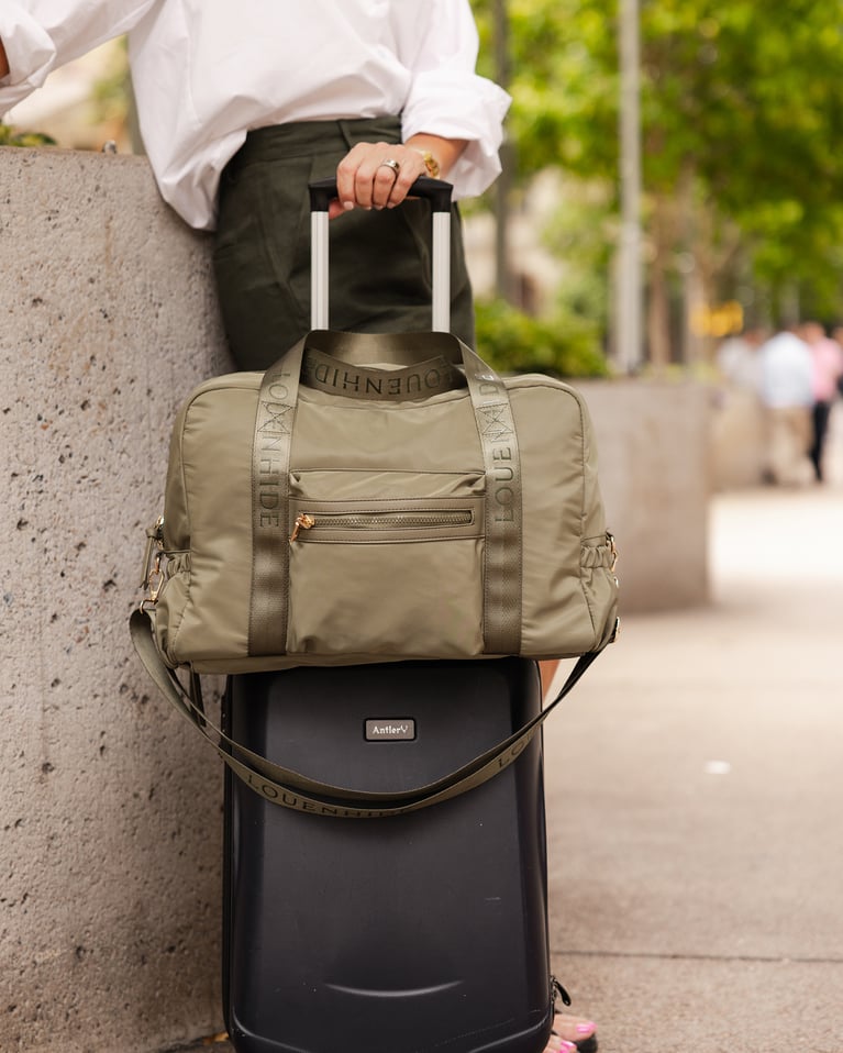 Louenhide Jenn Nylon Travel Bag Khaki