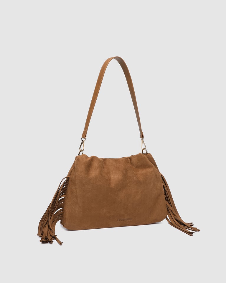 Louenhide Reese Shoulder Bag Suede Tan