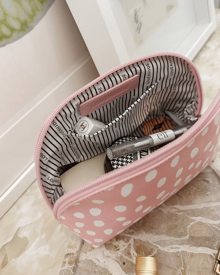 Louenhide Baby Nancy Makeup Bag   Pink Raindrop