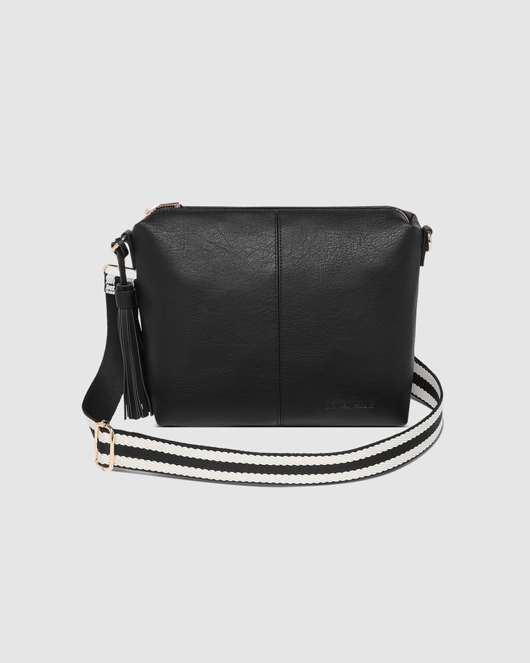 Louenhide Kasey Stripe Crossbody Bag Black