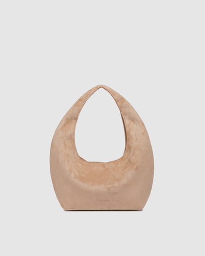 Mini Monaco Shoulder Bag - Suede Blonde