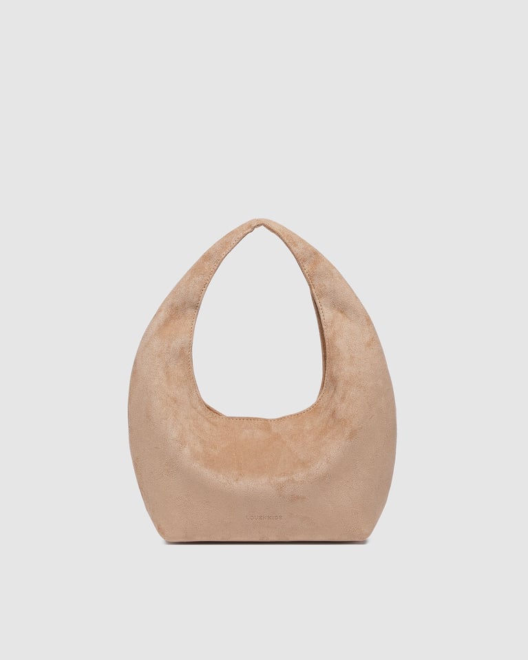 Louenhide Mini Monaco Shoulder Bag Suede Blonde