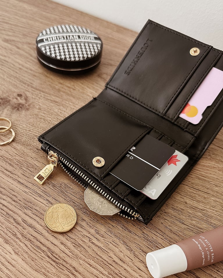 Louenhide Lily Woven Wallet Black