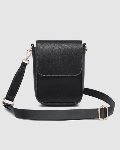 riu Enamel quilting phone bag ／black Riu Quilting phone bag Black