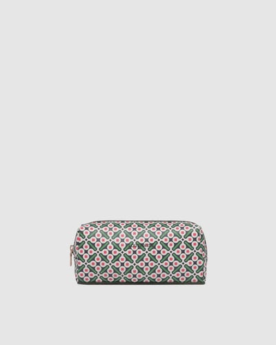 Brianna Makeup Bag with Brush Set - Retro Olive