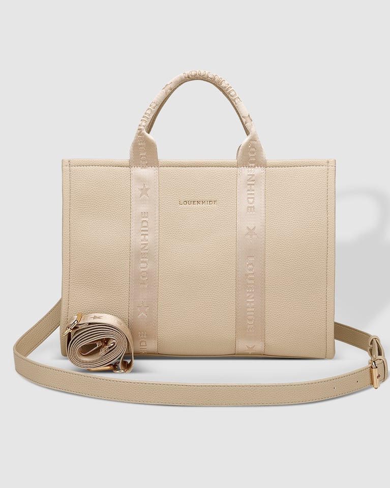 Louenhide Manhattan Logo Tote Bag Biscotti