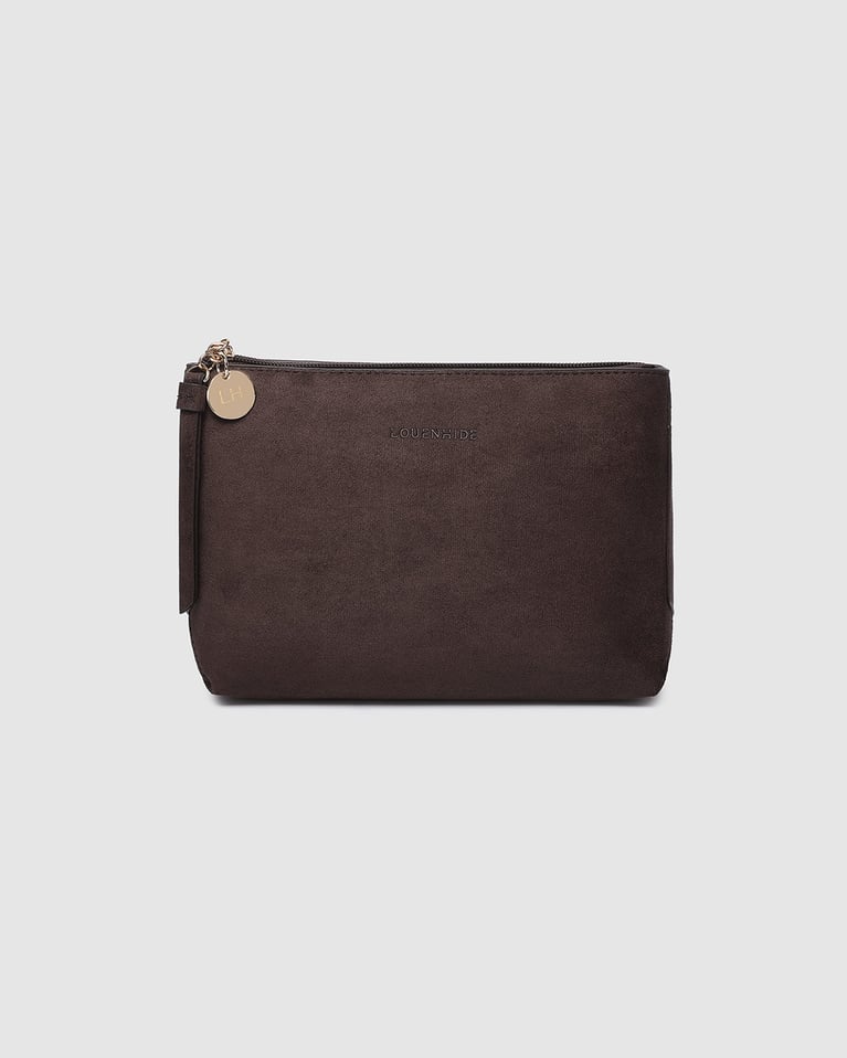 Louenhide The Everyday Suede Pouch Chocolate