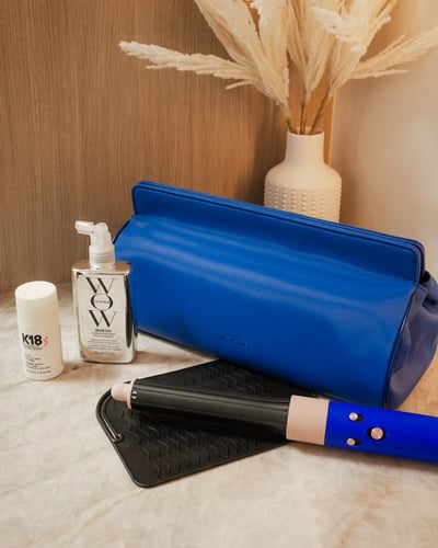 Margot Hair Tool Travel Case - Royal Blue - Lifestyle