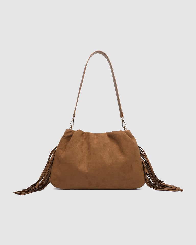 Louenhide Reese Shoulder Bag Suede Tan