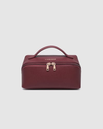 Ellis Makeup Bag - Burgundy - Lifestyle