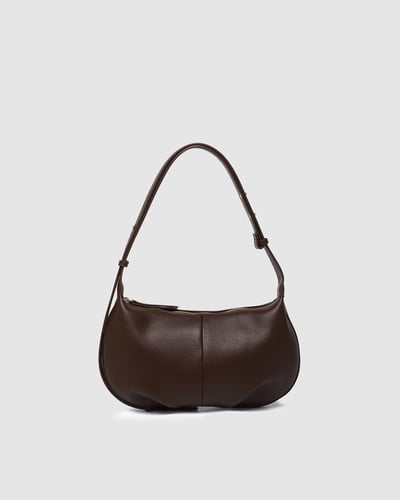 Olivia Shoulder Bag   - Chocolate