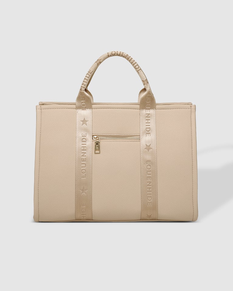 Louenhide Manhattan Logo Tote Bag Biscotti