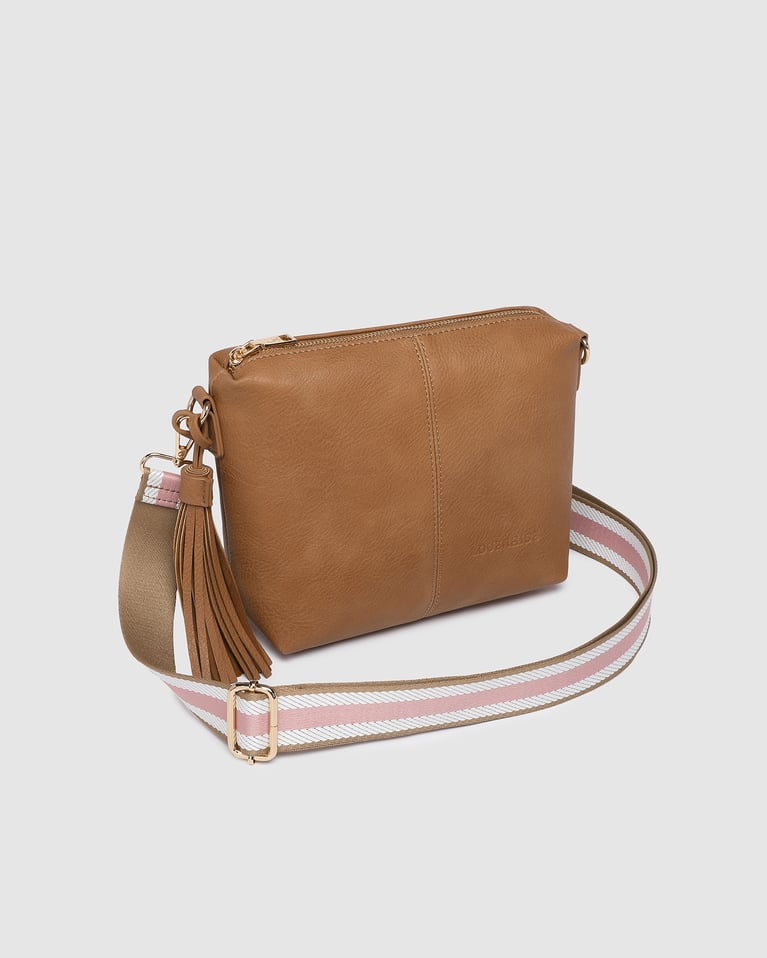 Louenhide Kasey Stripe Crossbody Bag Camel