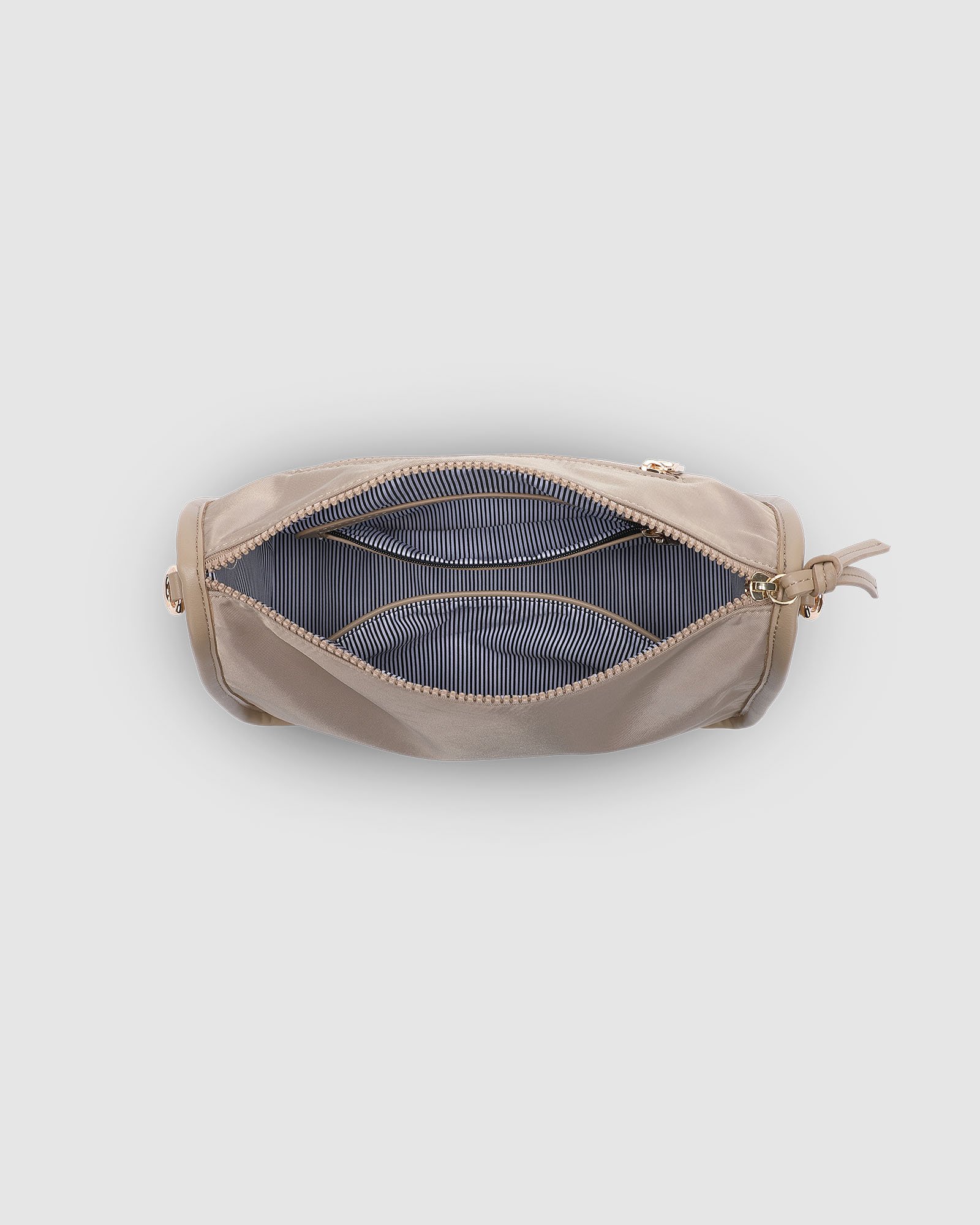 Beige nylon crossbody bag discount