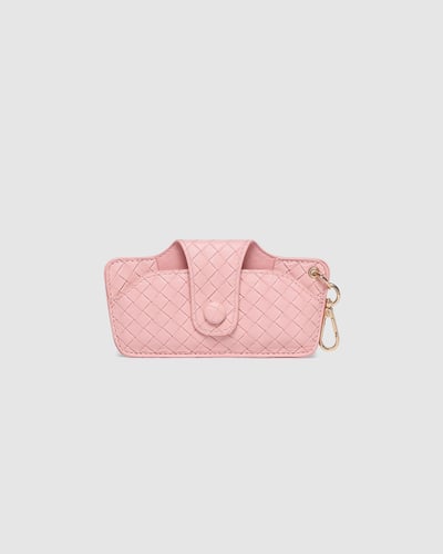 Skittle Sunglass Case - Woven Pastel Pink