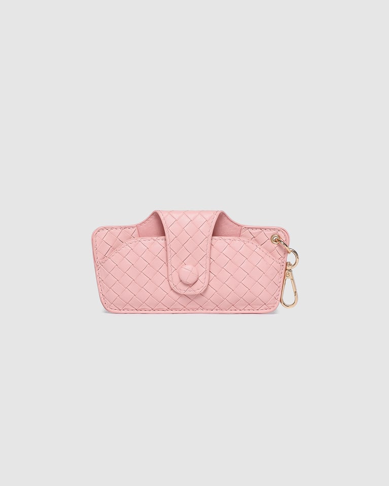 Louenhide Skittle Sunglass Case Woven Pastel Pink