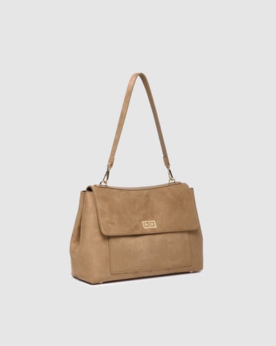 Arden Suede Shoulder Bag - Honey - Lifestyle