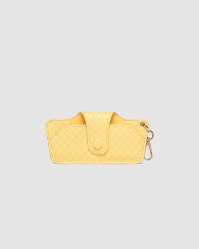 Skittle Sunglass Case - Woven Butter Yellow