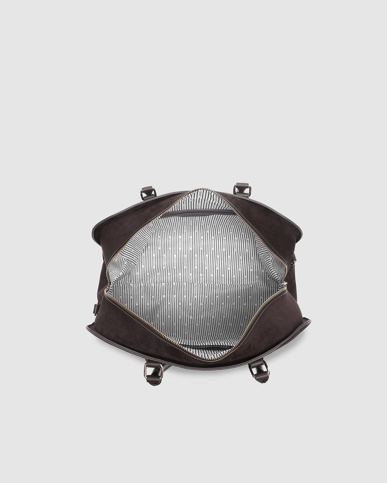 Louenhide Blaire Suede Tote Bag  Chocolate