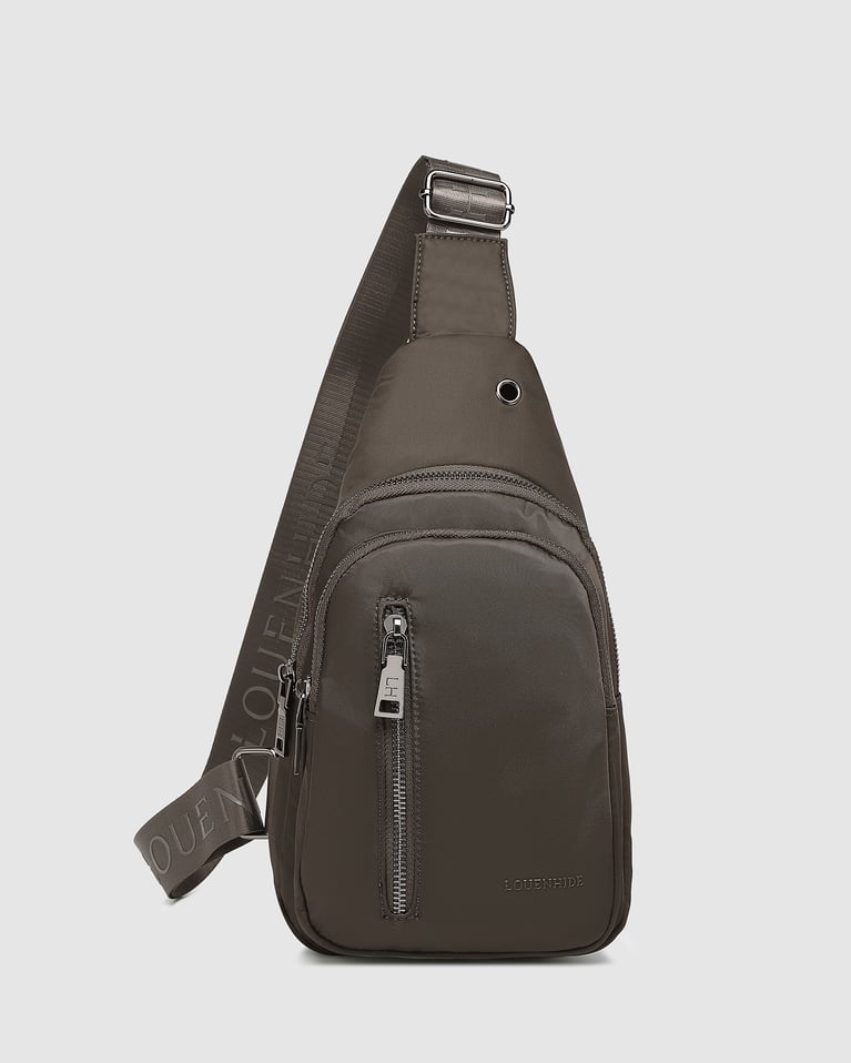 Louenhide Boyd Nylon Sling Bag Chocolate