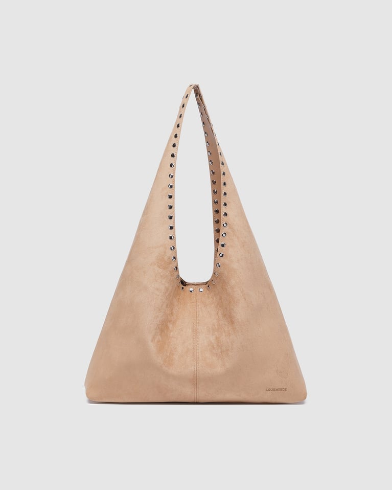 Louenhide Hailey Suede Shoulder Bag   Blonde