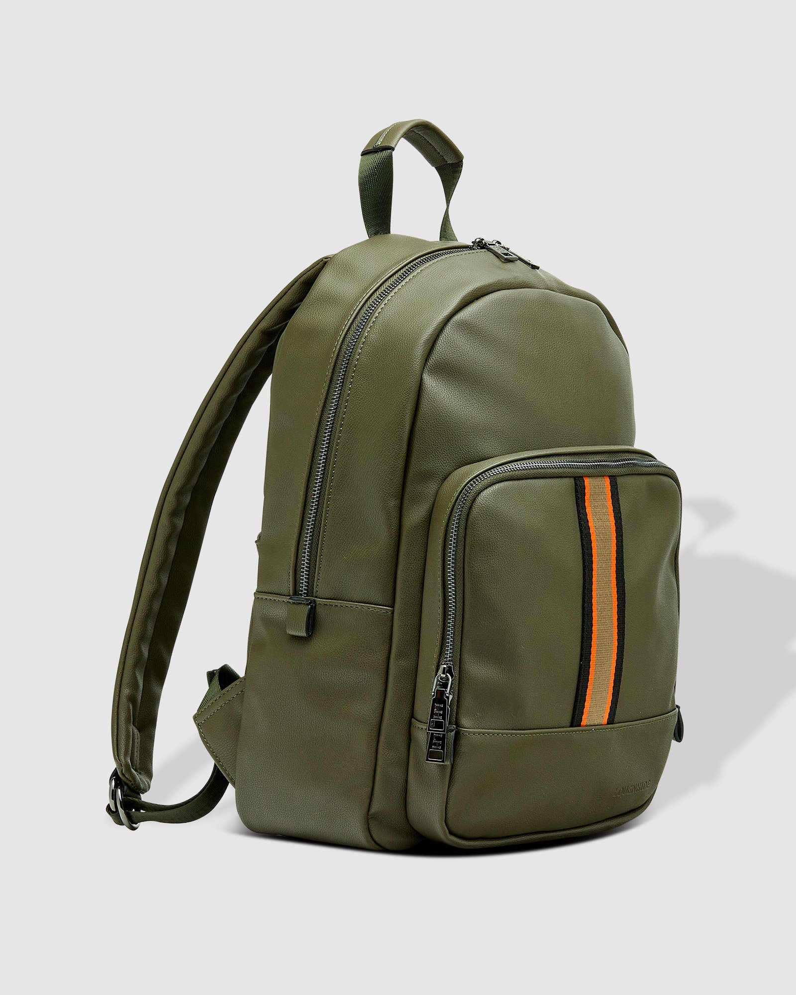 Louenhide Bentley Stripe Backpack Khaki Orange