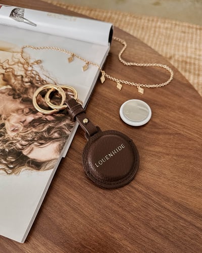 Opal Airtag Keyring - Chocolate - Lifestyle