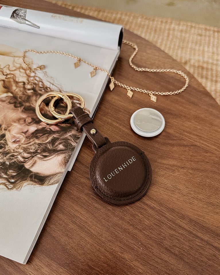 Louenhide Opal Airtag Keyring Chocolate