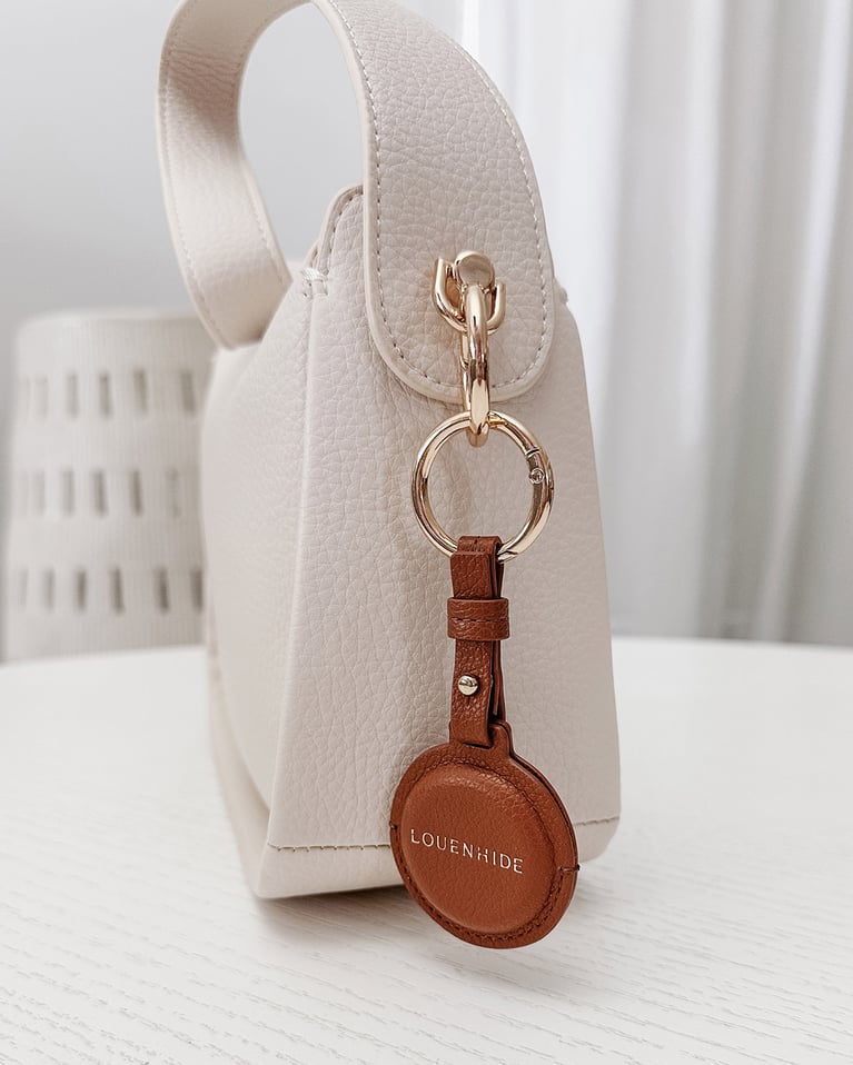 Louenhide Opal Airtag Keyring Tan