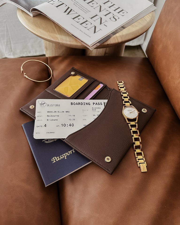 Louenhide Venice Passport Holder Chocolate