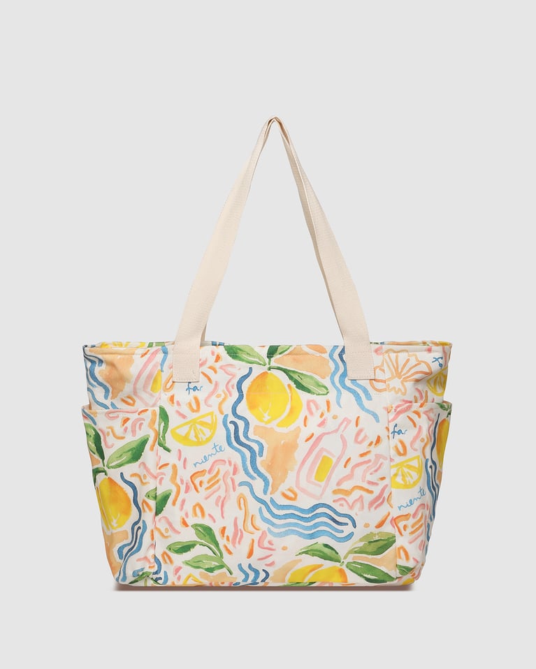 Louenhide Charlotte Canvas Tote Bag Lemon Print