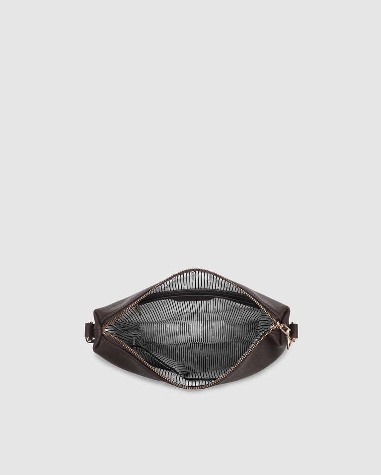 Louenhide Daisy Stripe Crossbody Bag Chocolate