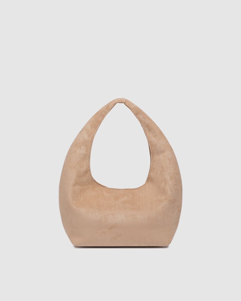 Louenhide Mini Monaco Shoulder Bag Suede Blonde