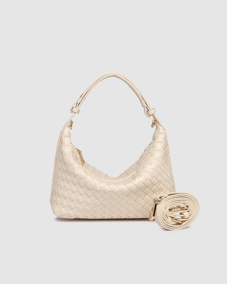 Louenhide Madeline Shoulder Bag Woven Vanilla