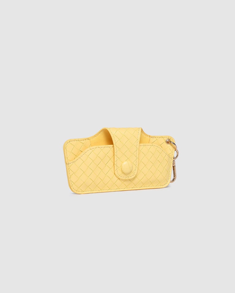 Louenhide Skittle Sunglass Case Woven Butter Yellow